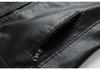 2022 Autumn/Winter Men's Stand Collar Motorcycle Leather Jacket