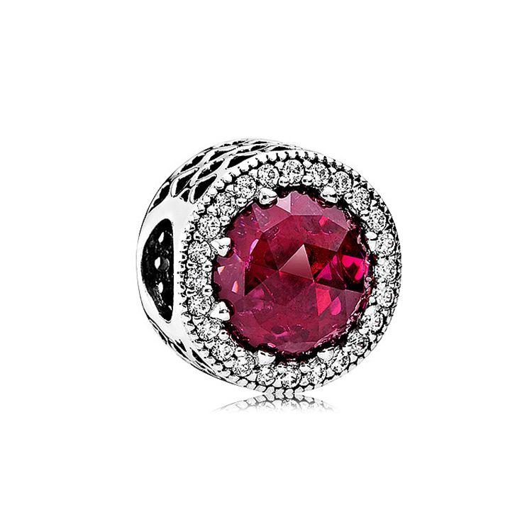 Pandora Disney Beauty And The Beast Belle Princess Rose Pendant Women Jewelry Pink 791725NCC Box,Pink