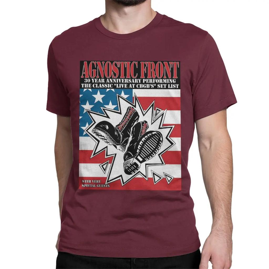 American Hardcore Punk Band Rock SKINHEAD BOOTS T-Shirts for Men Women Agnostic Front Humorous Cotton Tees  T Shirt Gift Clothes