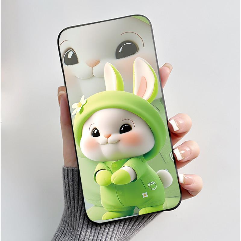 For Nokia 105 106 4G 2023 Case Cute Heart Rabbit Black Soft TPU Silicone Phone Cover For Nokia105 Nokia106 4G 2023 Bumper Coque