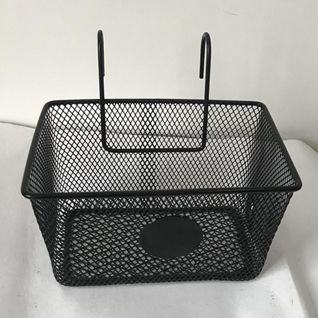 Large Capacity Metal Bike Basket Front Handlebar Shopping Storage E-Bike Basket Bike Baskets Rear Rack for Outdoor Shopping