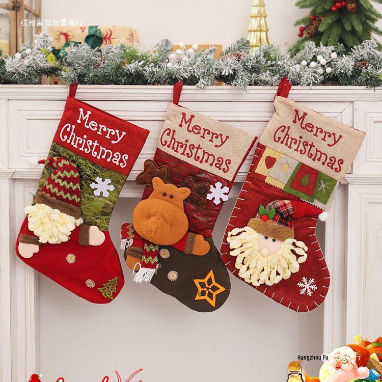 

Santa Claus Christmas Stockings: Small Socks and Gift Bags for Kids, Tree Ornaments, Creative Decorations Small Sequin Socks Elder