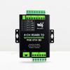 Industrial Isolated 4CH RS485 TO POE ETH (B) RJ45 Converter UART For Modbus