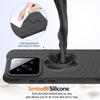 For Xiaomi 14 Case Compatible with MagSafe Ripple Texture Liquid Silicone Protective Cover with Strap