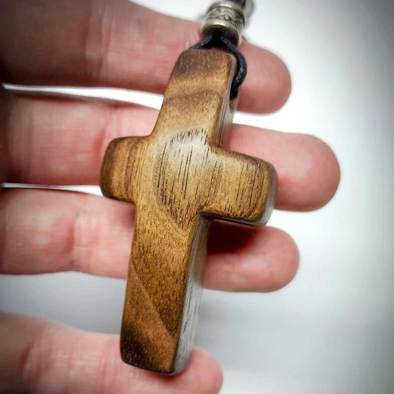 A Wonderful Present for The Holidays - Guardian Love Keychain Additions Pendant, a Unique Wooden Cross Keychain