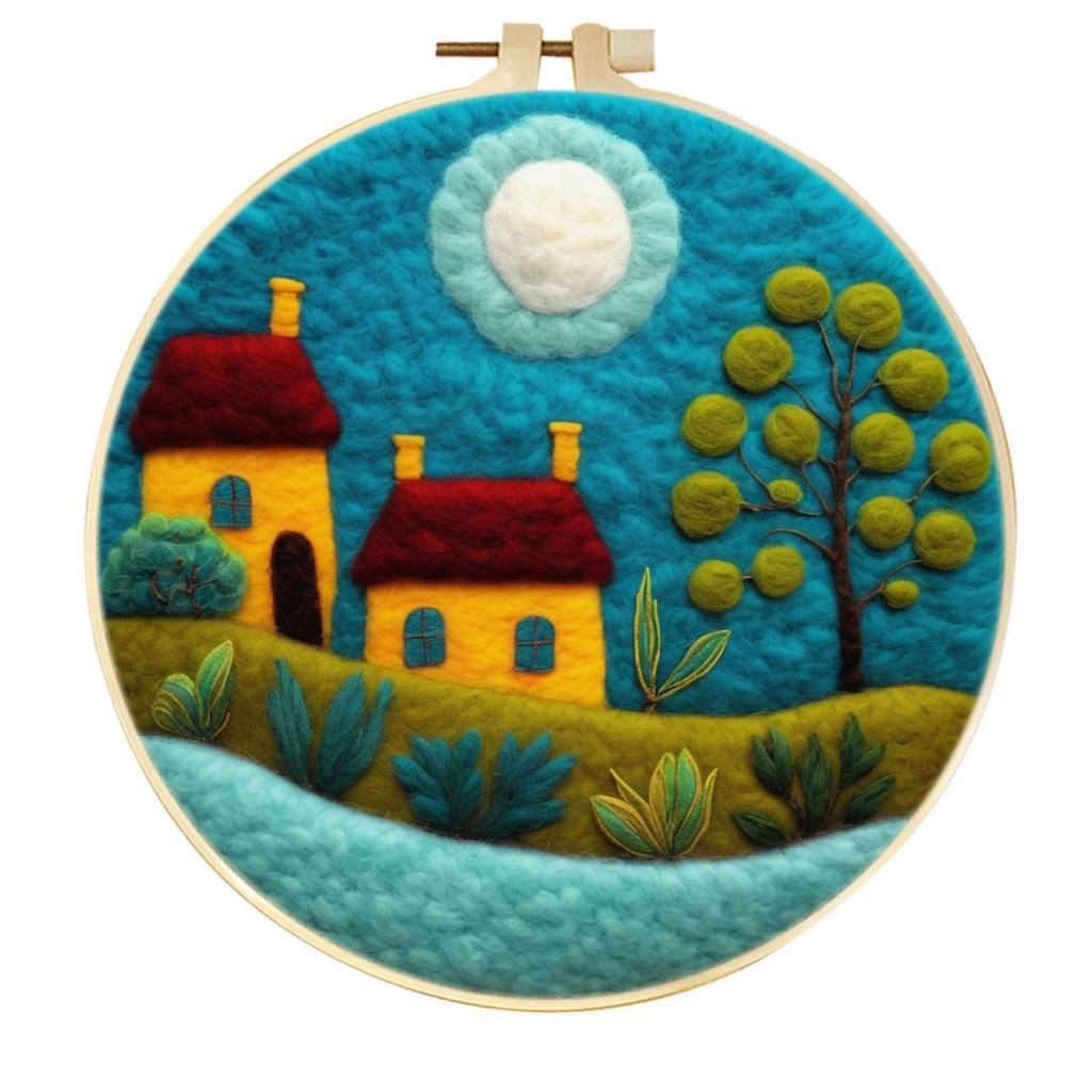 Kit Pittura Feltro ad Ago Personalizzato Fai da Te in Lana Pittura ad Ago Fatta a Mano per Decorazioni per la Casa Artigianato Regalo