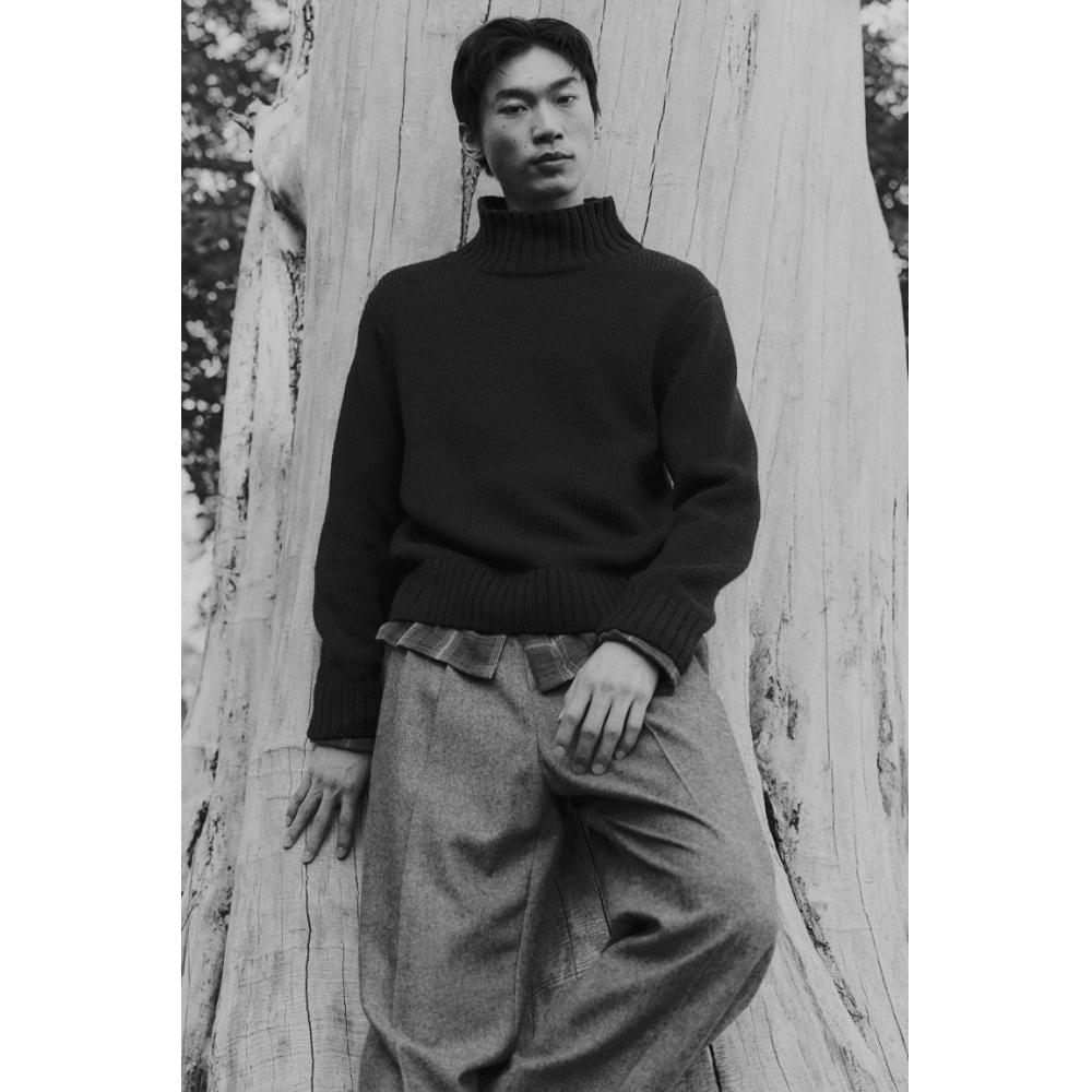 H M Regular Fit Turtleneck Sweater Dark Brown