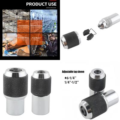 2Pcs Adjustable Tap Socket Set Tap Sleeve Extraction Holder Tool Fits Taps #6-1/4" and 1/4"-1/2" for Tight Workspaces
