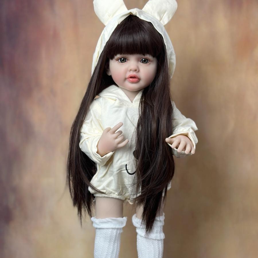 

BZDOLL Реалистичная кукла Реборн для девочки 55 см 22 дюйма Мягкий винил Принцесса Малышка Арт Бебе Подарки на день рождения для ребенка vinyl body doll