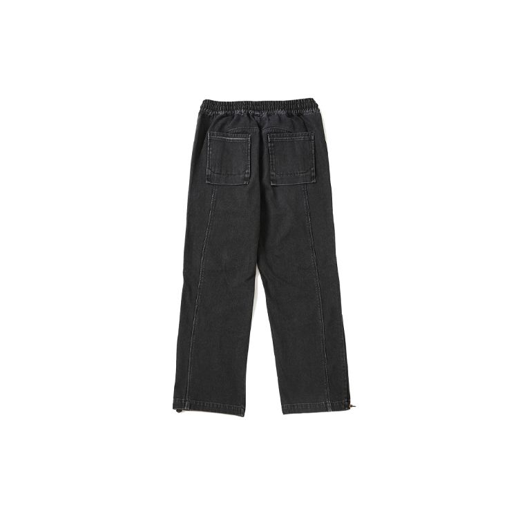 Li Ning Sports Fashion Series Tapered Washable Denim Long Pants Men Bottoms Denim-Gray AJER001-2