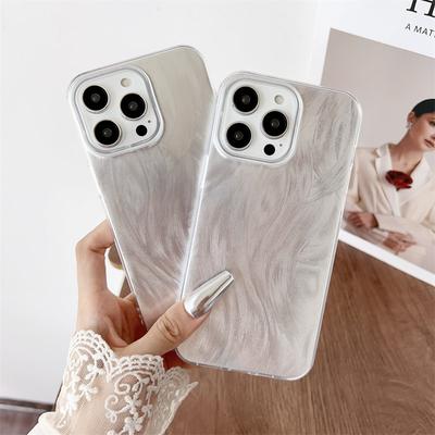 Capa de penas luxuosa e chamativa para iPhone 15 Pro Max 14 Plus 13 12 11 Pro XR XS com proteção contra quedas de TPU com tudo incluído
