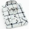 Classic Plaid Casual Shirts for Men Long Sleeve Sueded Warm with Chest Pocket