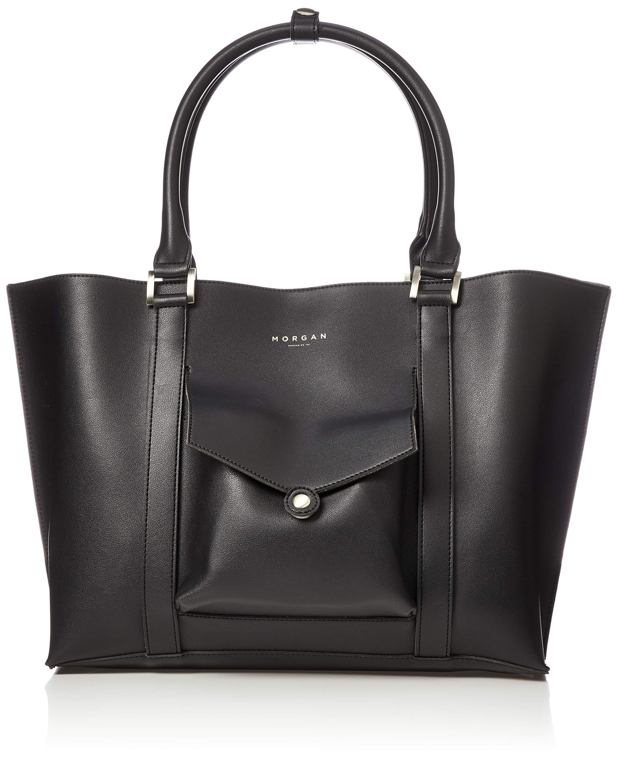 

Morgan Classic Tote Bag MOH02, Thick Synthetic Leather, Classic Black
