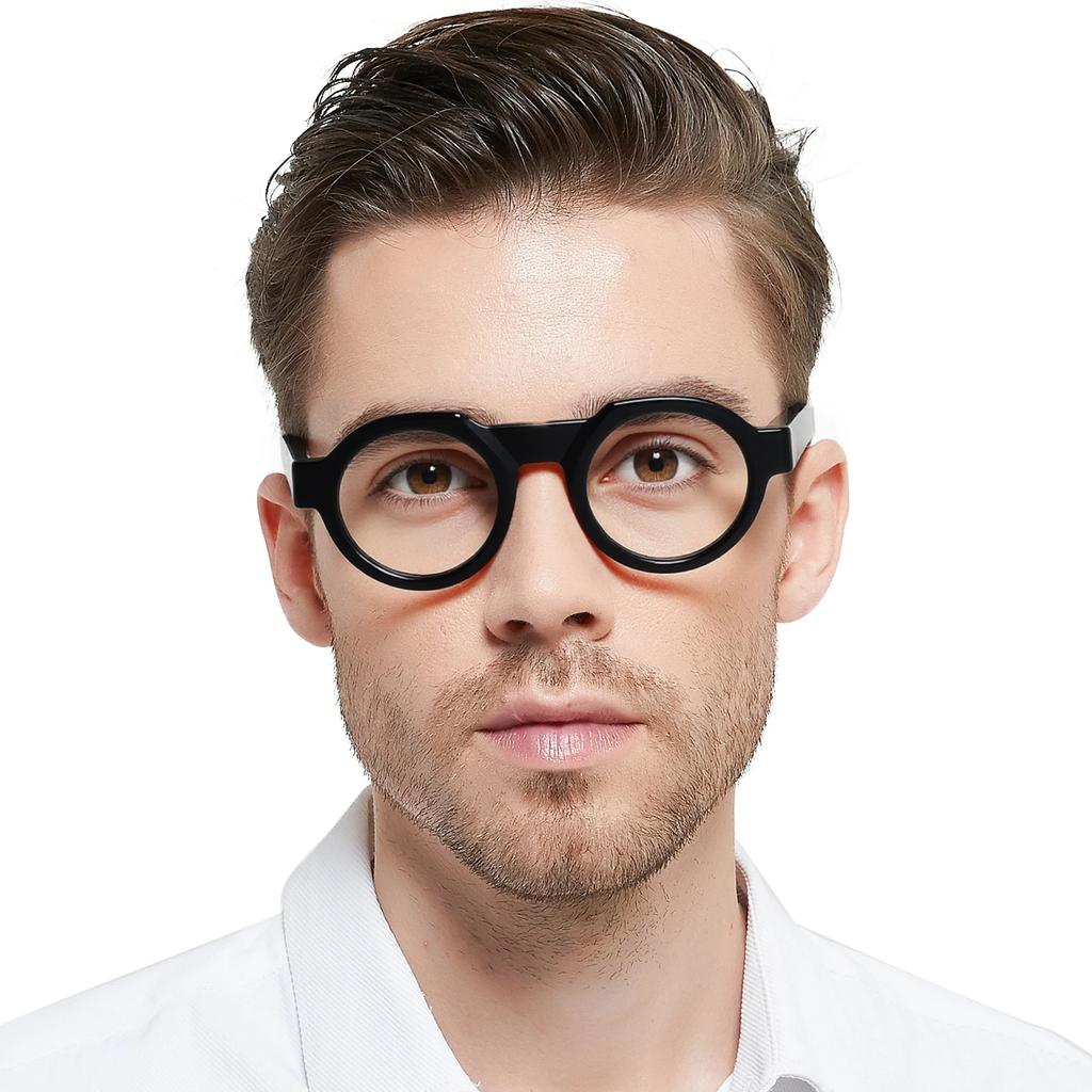 Fashion Retro Round Acetate Glasses Frames Men Women 2025 New In Optical Frames Round Polarized Sunglasses Men Outdoor Eyewear