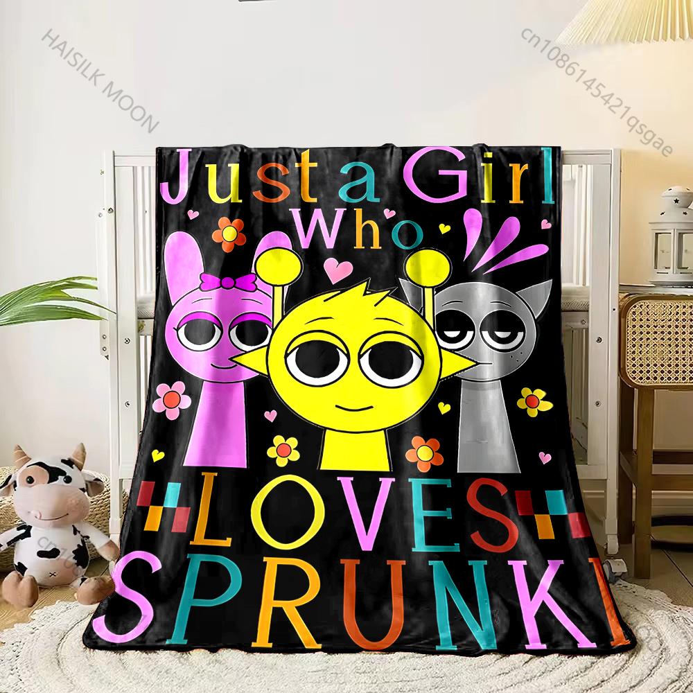 Play Music S-Sprunki Printed Blanket Warm Soft and Comfortable Home Travel Blanket Sofa Bedding Cover Blanket Child for Gifts