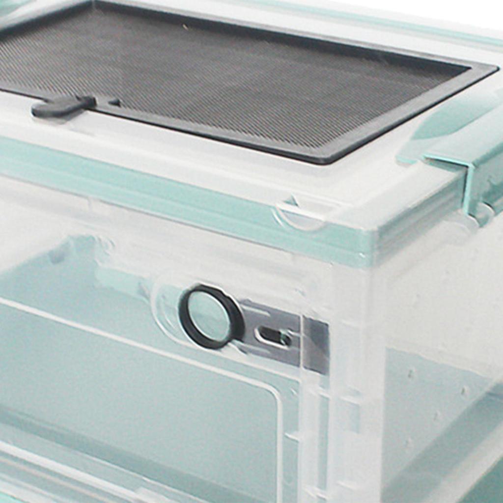 Foldable Reptile Feeding Box Hamster Breeding Pet Terrarium Tank Transport House for Small