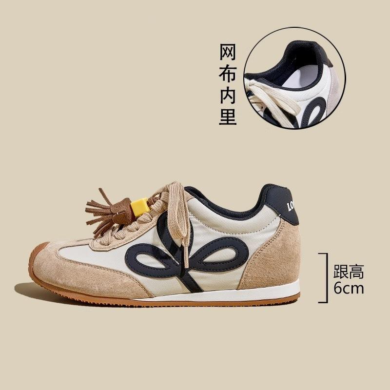 Summer New Invisible Inner Height Increase 6 Women's Versatile Casual Sports Shoes Soft Sole Color Matching Casual