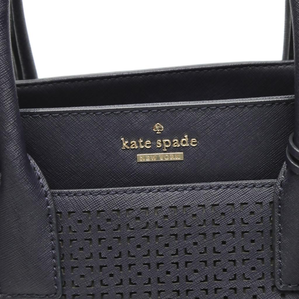 Kate Spade 2WAY Handbag Shoulder Bag Leather Navy Women Used