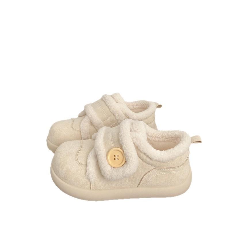 Fleece Birkenstock cotton shoes Velcro new winter thick-soled non-slip warm thickened snow boots