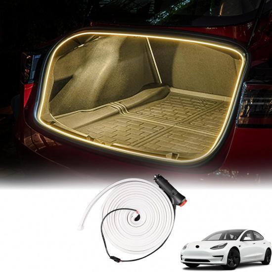 for Tesla Model 3 2017 2018 2019 2020 2021 2022 2023 LED Rear Trunk Cargo Light Interior Decoration Lights Accessories Waterproof DC 15V White Light
