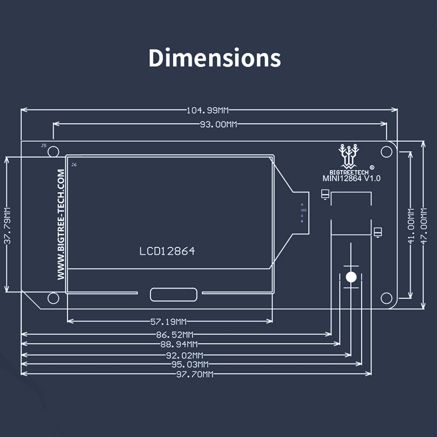 

BIGTREETECH Mini12864 V2.0 ЖК-графический умный дисплей плата управления с адаптером и кабелем для 3D-принтера Ender-3 VORON 2.4 Prusa-i3 RAMPS 1.4 RepRap
