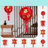 Lanterne Traditionnelle Non-tissée Pour le Nouvel An Chinois Forme Ovale Avec Caractère Printemps
