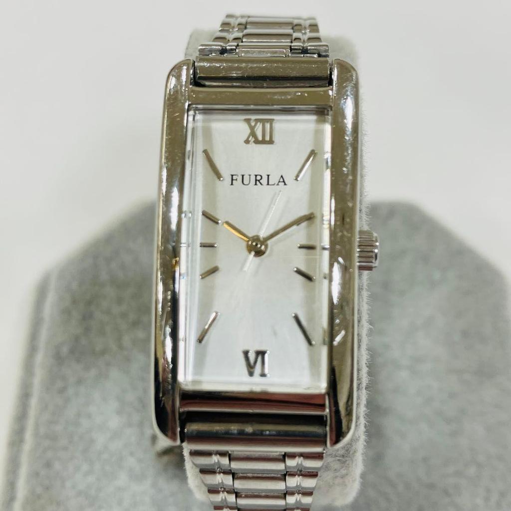 Used FURLA Women's Watch Square Silver Dial Quartz