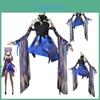 Disfraz de Cosplay Keqing de Genshin Impact Uniforme de Anime y Juego de Alta Calidad Para Halloween