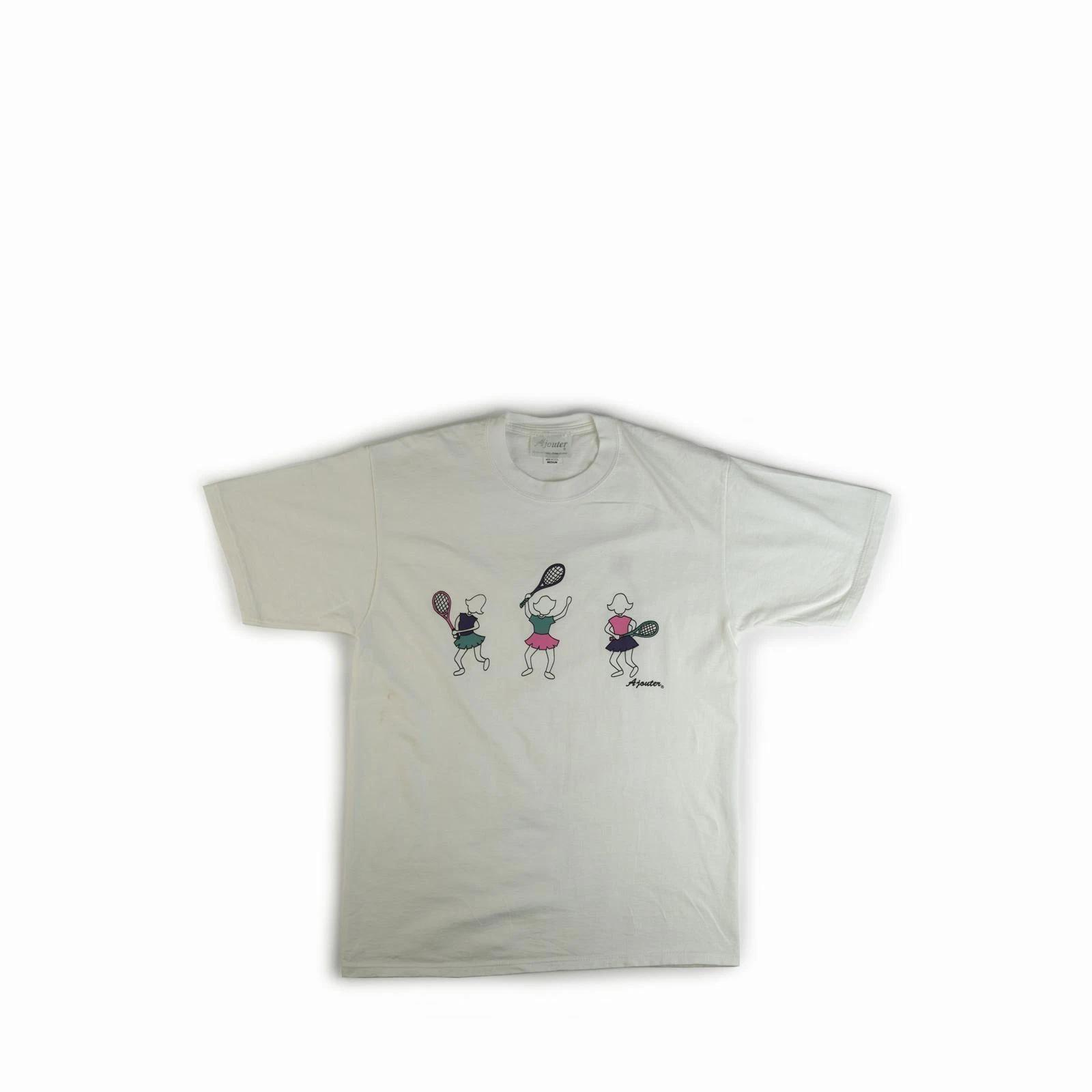 Vintage 1990 s Tennis Girls Tee Shirt 4XL