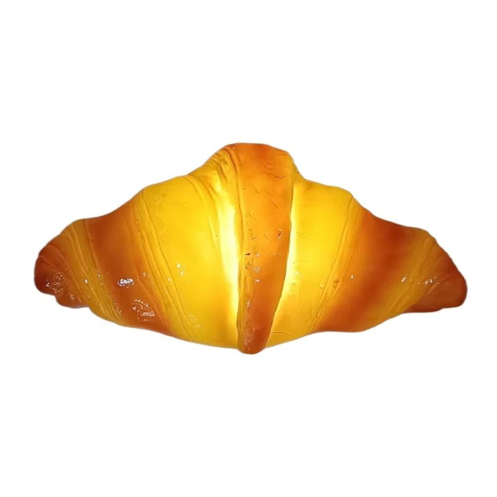 Creative Bread Shaped Lamp Cute Battery Operated LED Bread Lamp Multi-functional Funny Simulation Croissant Light Home Decor