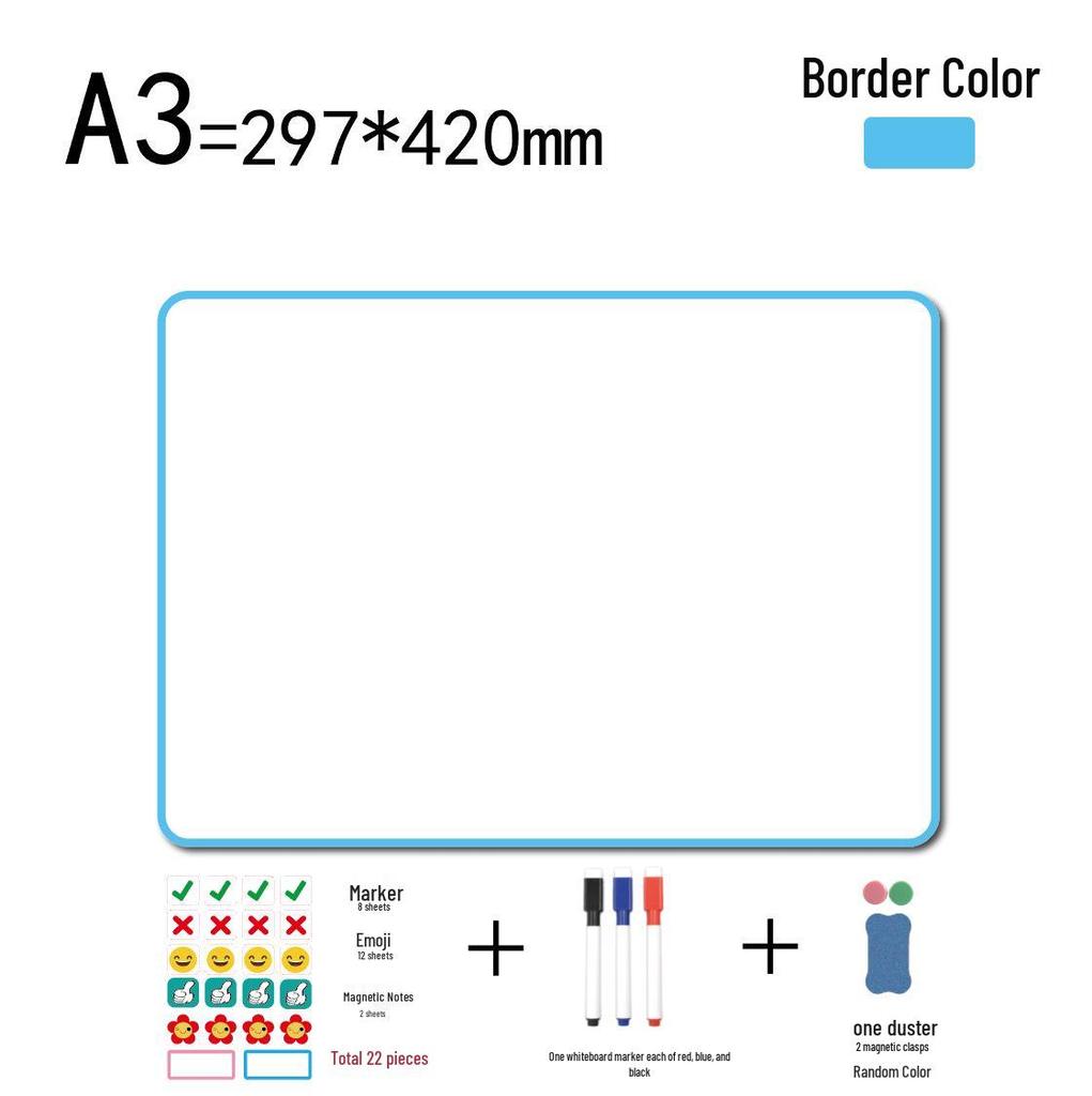 Double-Sided Magnetic Erasable Whiteboard for Office, Home, or Teaching