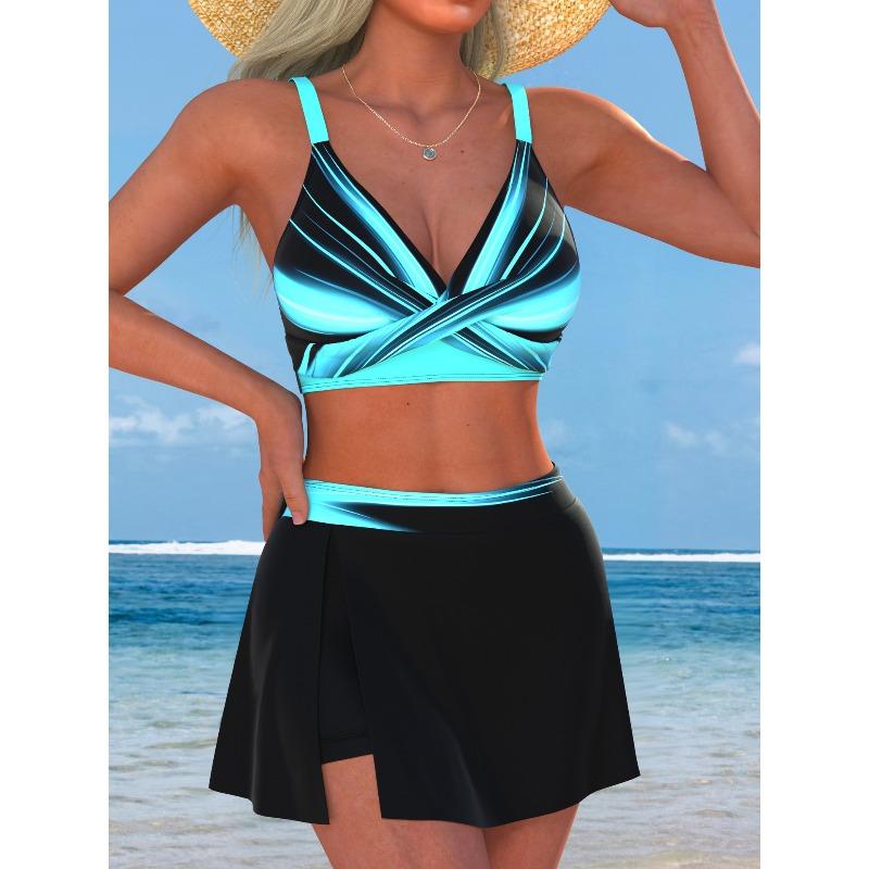 Overseas Warehouse New Women's V-neck Split Swimsuit Sexy Tight Bikini Swimsuit Women