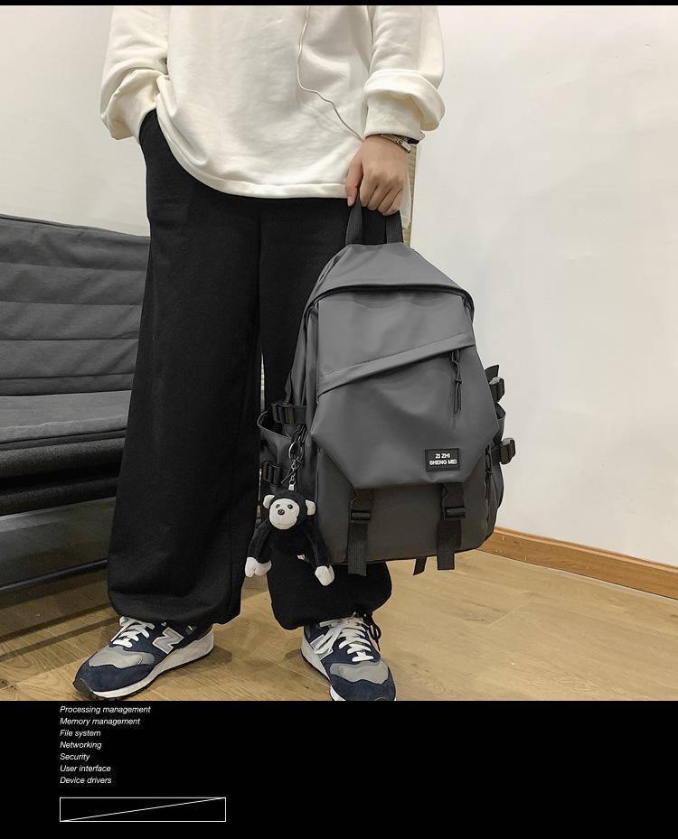 Schoolbag schoolbag male ins trendy college student vintage backpack trendy brand, campus backpack female Korean version simple and versatile travel
