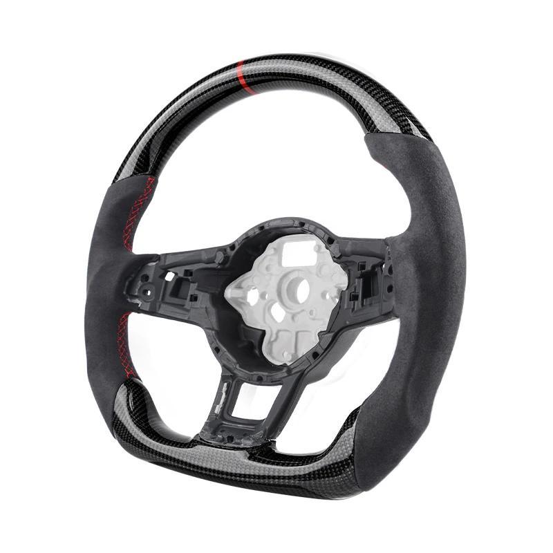 Kohlefaser Lenkrad Leder Sport Für Volkswagen Tiguan Golf 7 7.5 GTI GTE 2013-2019 Persönlich Angepasstes Autozubehör