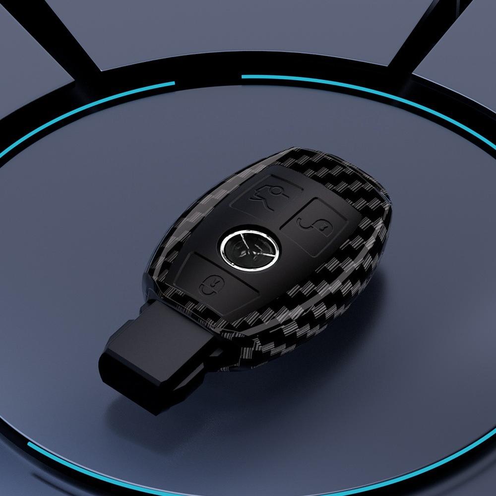 Schlüsselabdeckung aus Kohlefaser für Mercedes GLC300L C260L E300L C200L S-Klasse EQE Schlüsselhülle