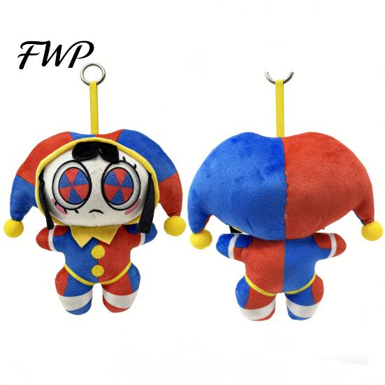 Plush Accessory for Pencil Case Clown Keychain Backpack Cute Stuffed Animal Keyring Soft Skin-friendly Mini Pendant Purse Charm Funny Gift Kids Women
