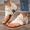 Fashion Summer New Women's Beach Sandals Open Toe Flat Non-slip Shoes Outdoor Leisure Comfortable Flip Flops Large Size Ladies Shoes