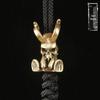 Brass Little Devil Skull Rabbit Paracord Lanyard Bead Keychain Pendant EDC Knife Accessory