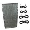 Chair Replacement Fabric 160x43 cm Folding Lounge Repair Cloth with Cords Kit