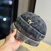 Nuovo Cappello Docker Lavato Colore Retrò Senza Visiera Stella Giuntura Cappelli Senza Visiera Lettera Berretto Regolabile Stile Vintage Hip Hop
