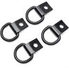 4 Pcs D-Rings Tie Down Anchor Hooks, 10Mm Fixing Hole D-Ring For Pickup Truck Bed Deck Rails T Slot Nut Screw, Heavy Duty Steel D Ring For Trailer,