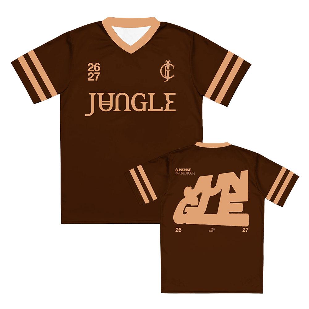Jungle Sunshine Tour Koszulka Piłkarska V-neck Letnia Unisex Streetwear Krótki Rękaw Luźna Moda Męskie Koszulki Nadruk Graficzny Merch