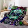 Sugar Skull Flannel Blanket Throw Blanket Soft Warm Sofa Bed Camping Car home Decor Unique Christmas Gift C930134