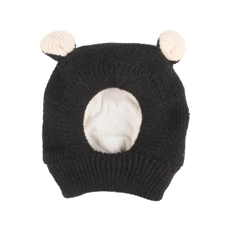 Kawaii Knitted Hat for Medium Large Dogs Autumn Winter Dog Accessories Pet Outdoor Supplies Labrador French Bulldog Headwear