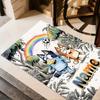 Bluey's Soccer Adventure Customized Name Floor Mat Perfect for Foyer Entryway Dining Room Hallway Anti-slip Rug Decorate Offices