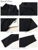 Gold Japan Plus Size Long Sizes Black Women's Dress, Sleeve, Half-Zip Jersey, Pockets, Stretch, Fall/Winter Style, Nw-24027, 4L-5L,