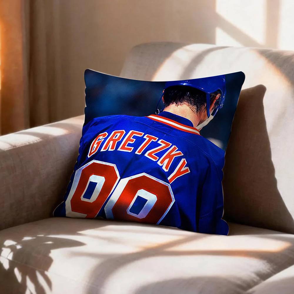 Ice HockeyWayne GGretzky Pillow Case Pattern Printed Pillowcase For Living Room Sofa Cushion Cover