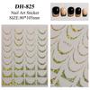 Self-Adhesive Gold & Silver Foil French Nail Stickers In Trendy DH Style