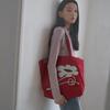 Wildflower Print Canvas Bag_Red