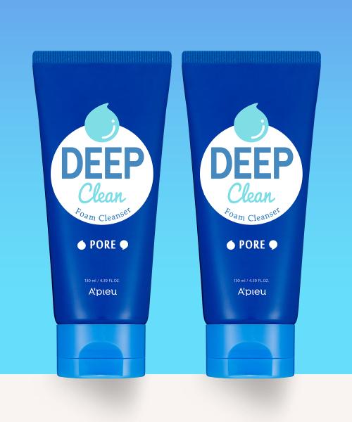 A Pieu Deep Clean Pore Foam Cleanser 130ml *2 FREE